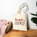 Baseball Mom Cotton Canvas Tote Bag