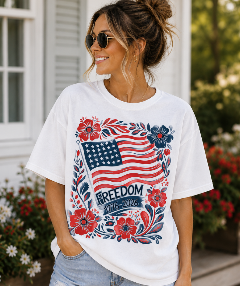 Floral Freedom Flag