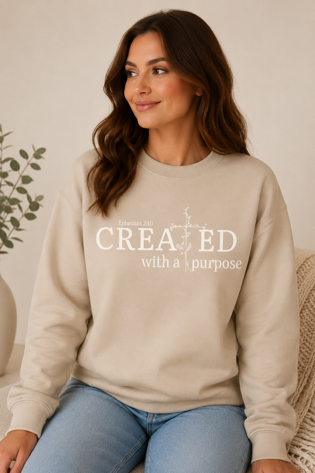 Created With A Purpose Crewneck Sweatshirt