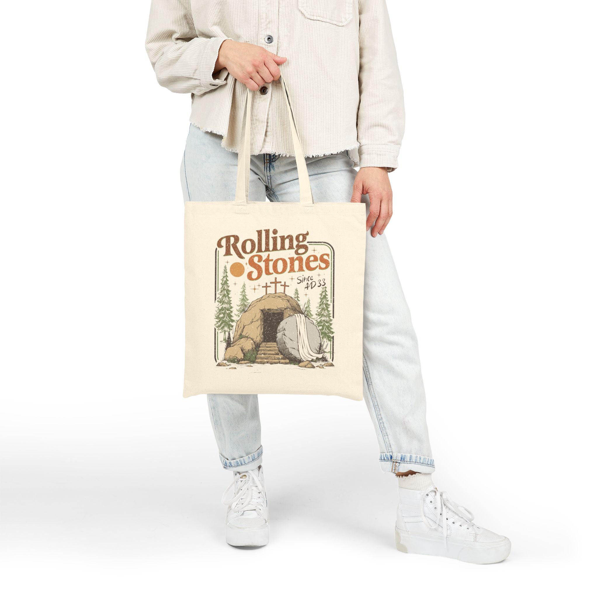 Rolling Stones Cotton Canvas Tote Bag