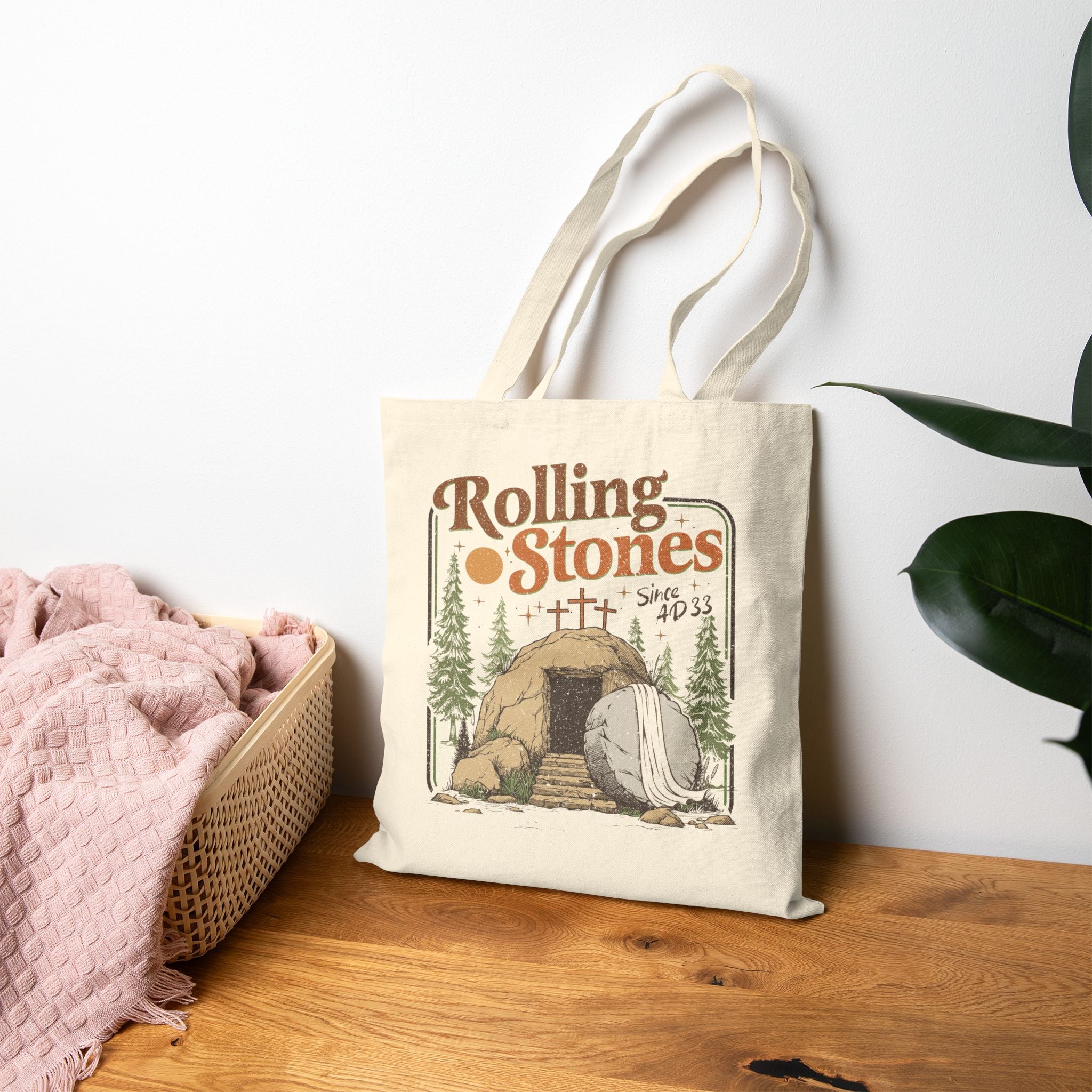 Rolling Stones Cotton Canvas Tote Bag